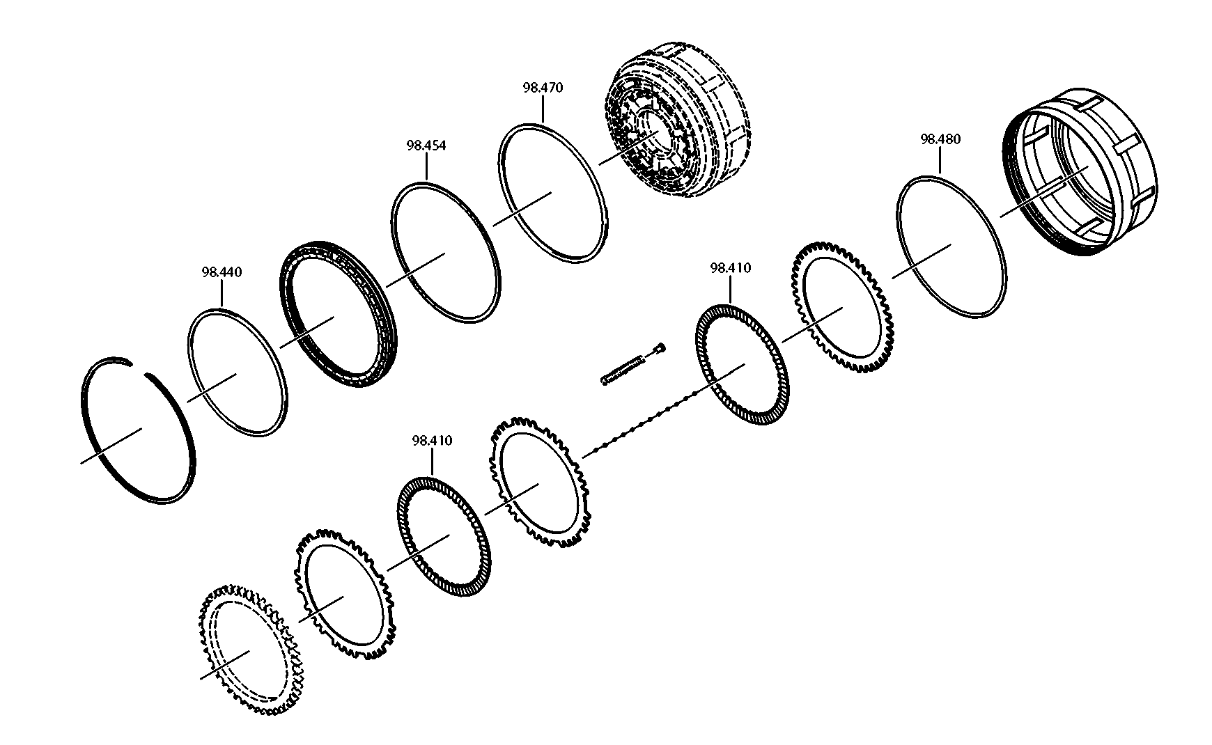 drawing for KAROSA A.S. 42491202 - SPLIT RING (figure 2)