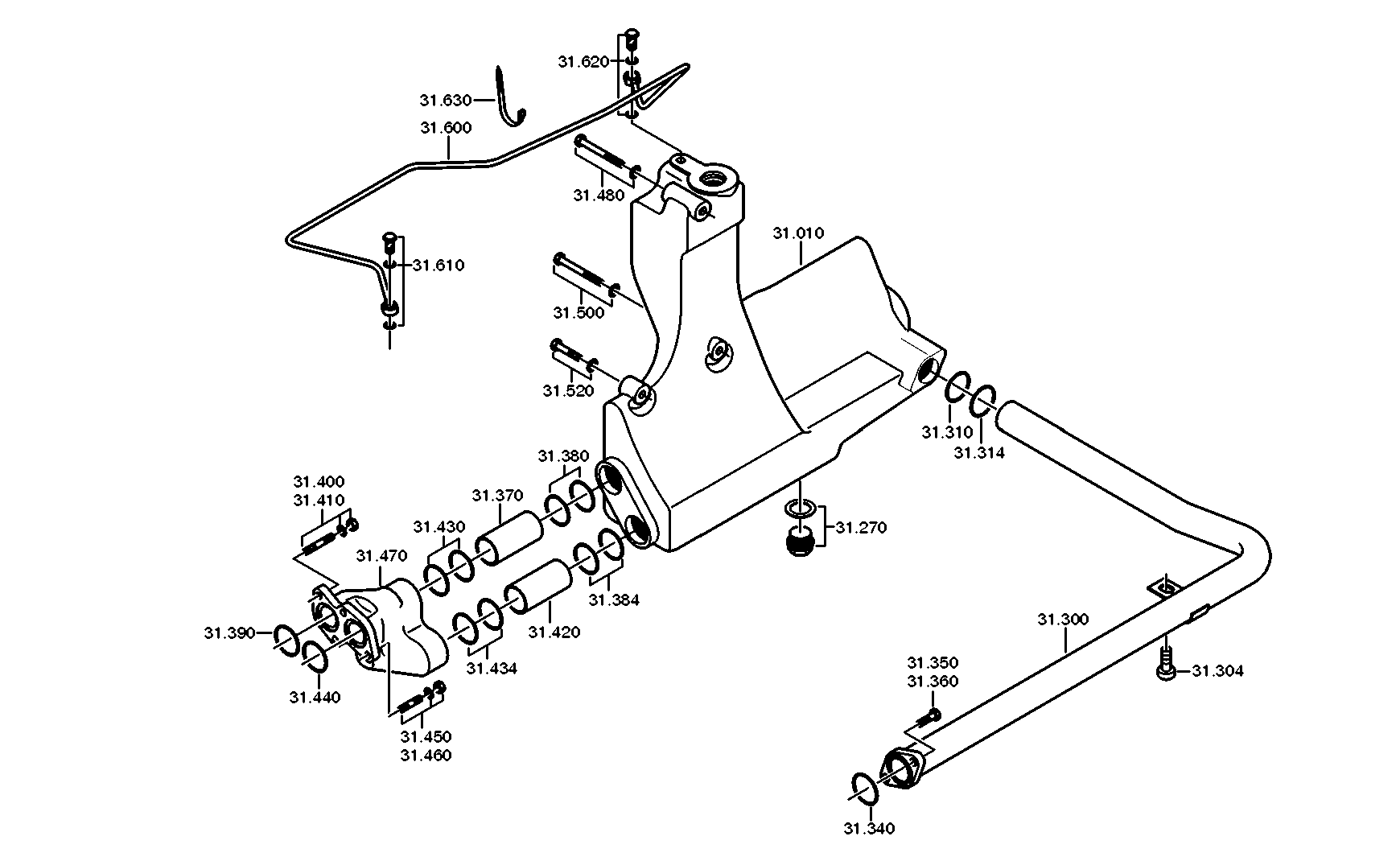 drawing for DAF 1643030 - FILLER TUBE (figure 1)