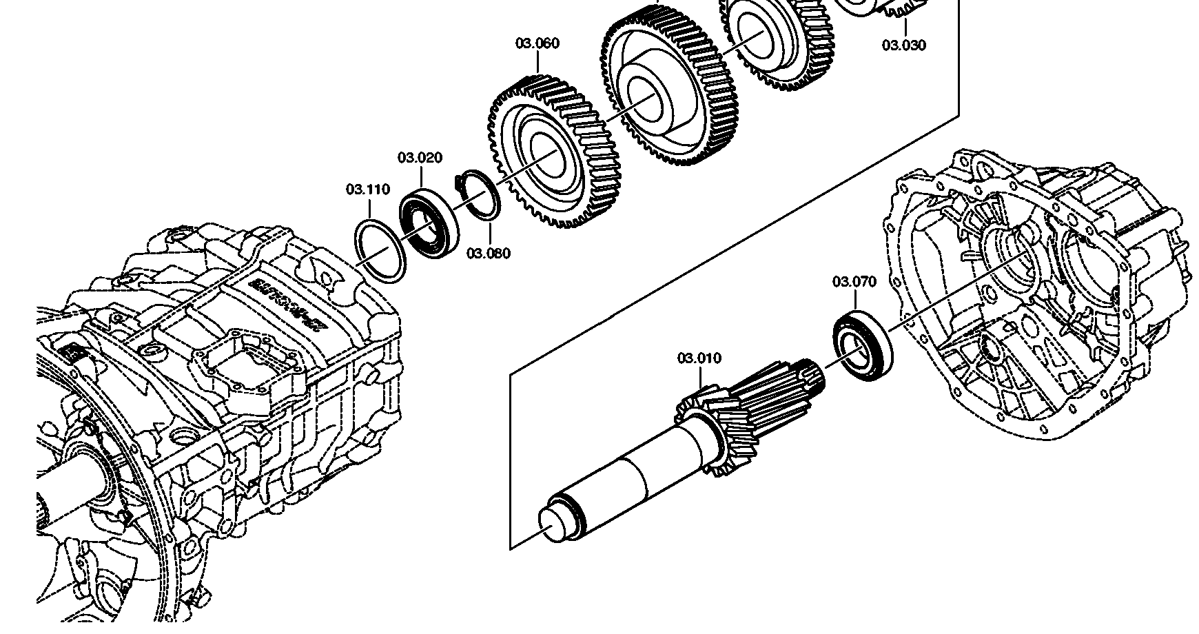 drawing for DAF 1781703 - COUNTERSHAFT (figure 1)