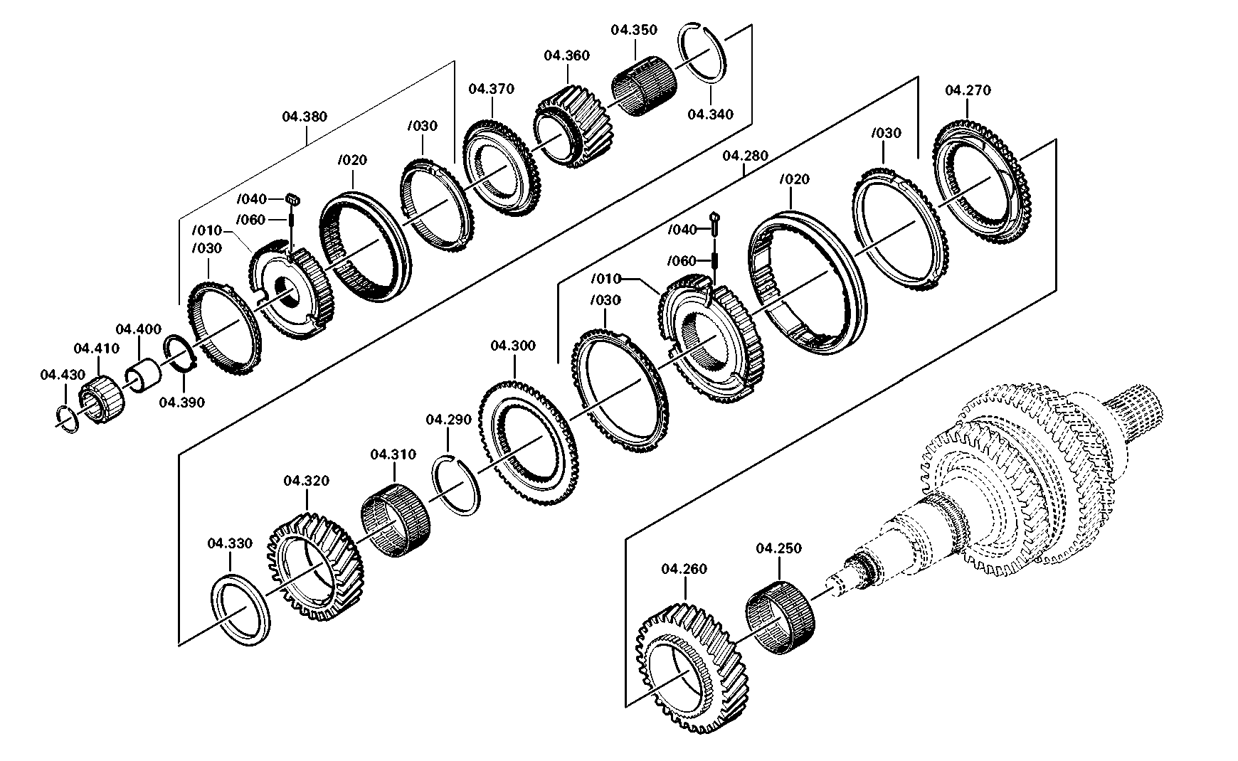 drawing for DAF 1795230 - SYNCHRONIZER (figure 1)