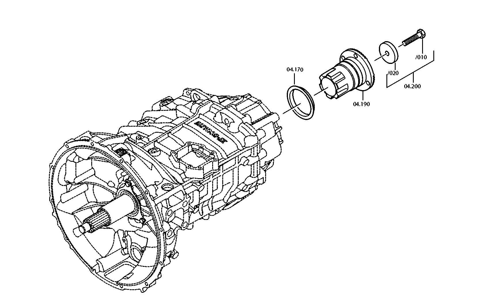 drawing for NISSAN MOTOR CO. 33221-LC50A - OUTPUT FLANGE (figure 1)