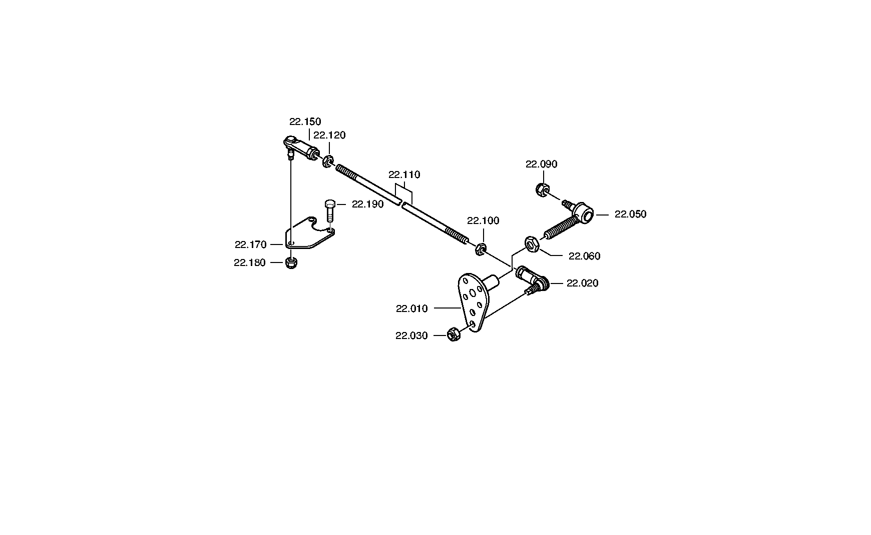 drawing for ASIA MOTORS CO. INC. 409 01 0196 - KUGELGELENK (figure 1)