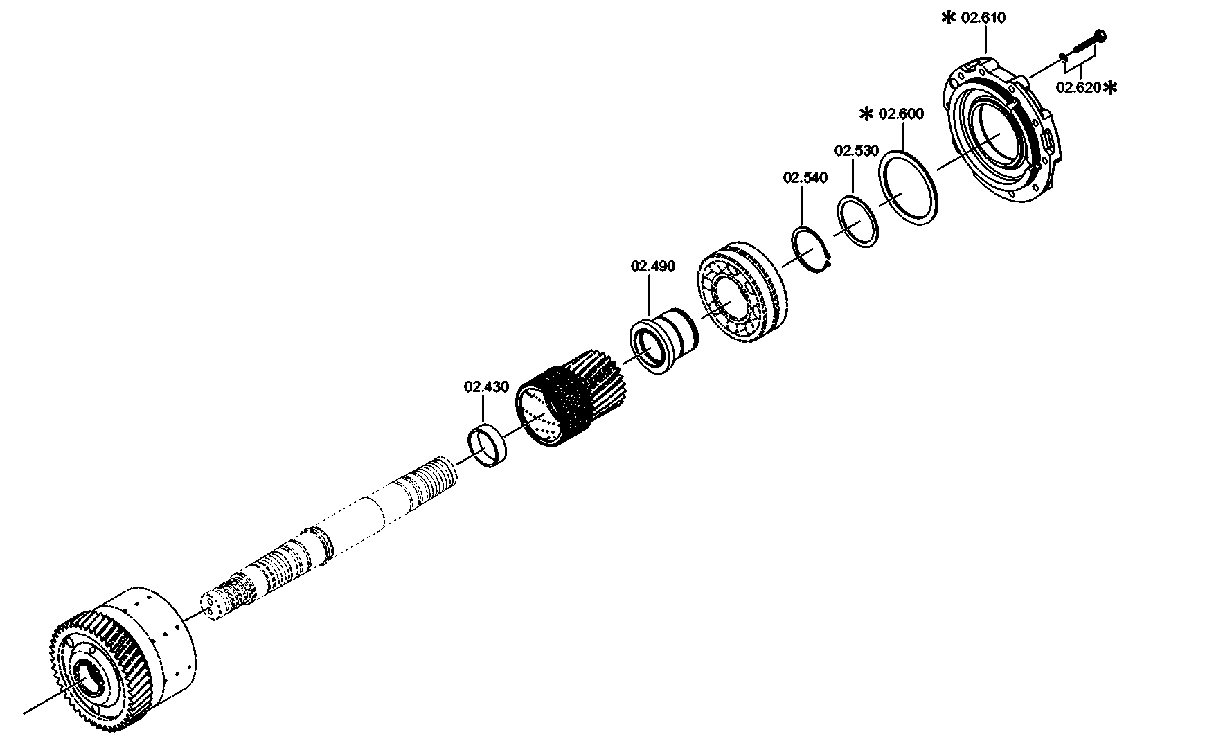drawing for TEREX EQUIPMENT LIMITED 15266298 - RETAINING RING (figure 1)