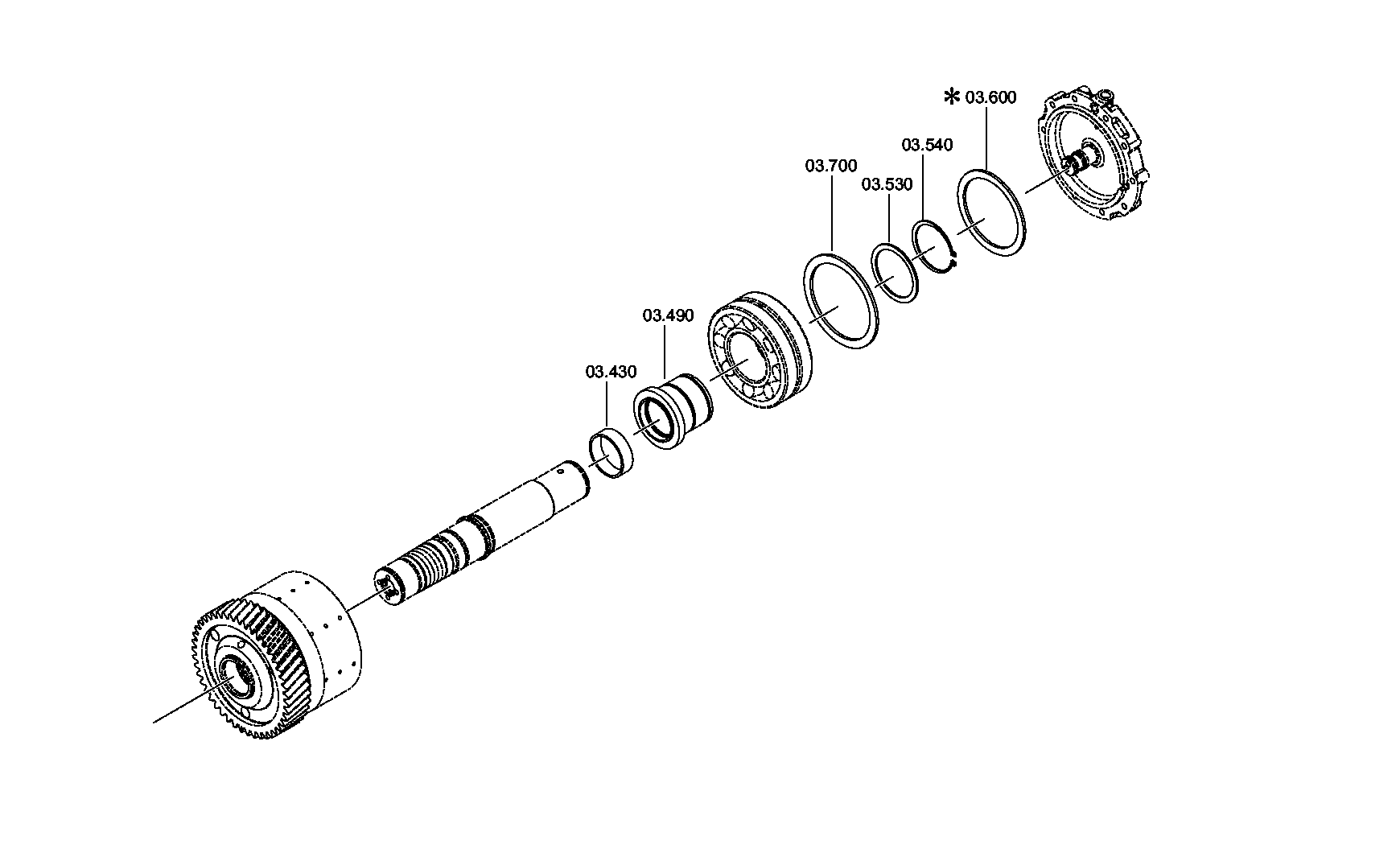drawing for TEREX EQUIPMENT LIMITED 15266298 - RETAINING RING (figure 2)