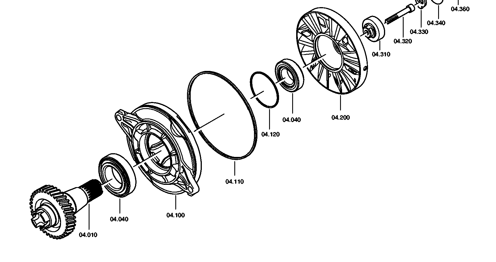 drawing for Hyundai Construction Equipment QZ0735372115 - TA.ROLLER BEARING (figure 1)