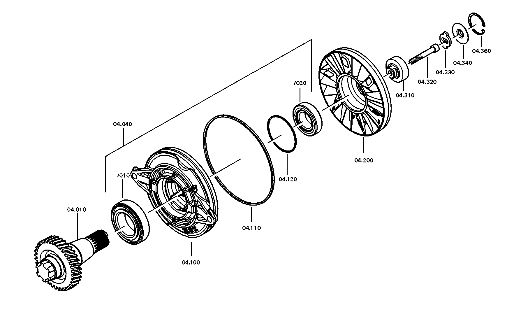 drawing for Hyundai Construction Equipment QZ0735372115 - TA.ROLLER BEARING (figure 3)