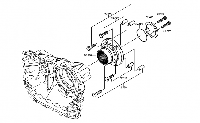 drawing for Hyundai Construction Equipment QZ1325332036 - OUTPUT FLANGE (figure 5)