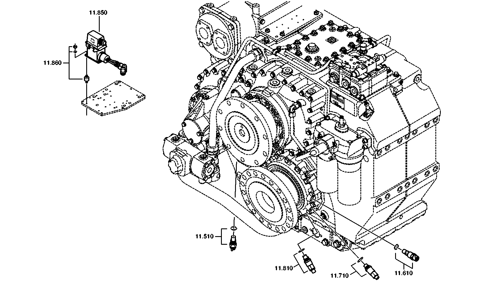 drawing for Hyundai Construction Equipment REPL. 6041 315 007 - INDUCTIVE TRANSMITTER (figure 3)