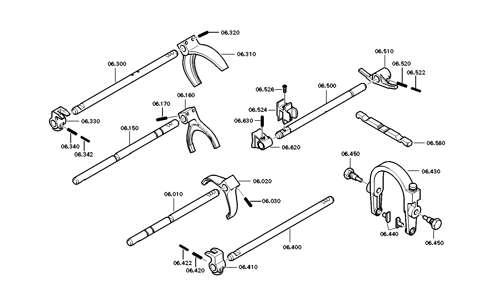 drawing for NISSAN MOTOR CO. 32811-MB90A - SWING FORK (figure 1)