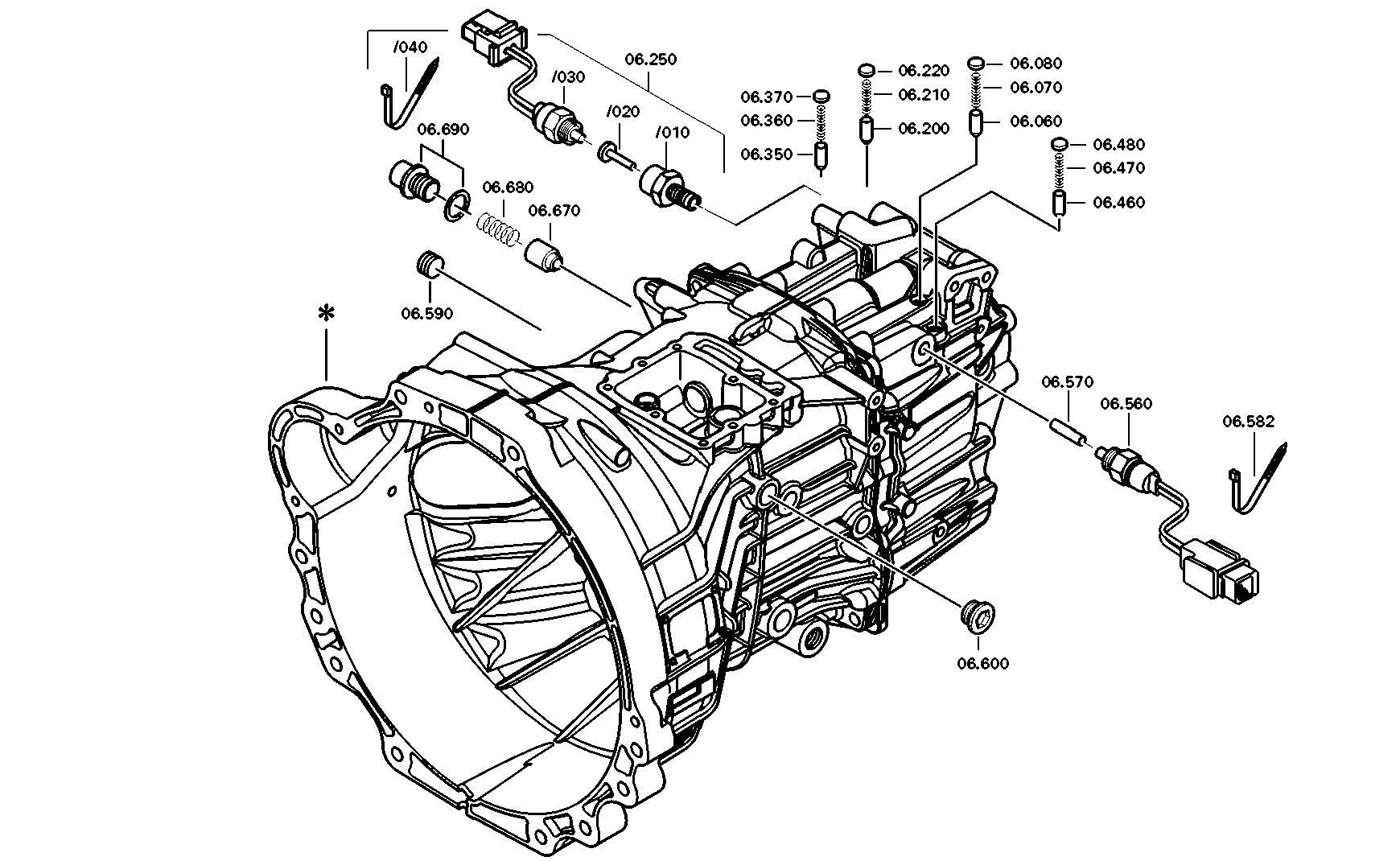 drawing for NISSAN MOTOR CO. 3200521U1B - SWITCH (figure 1)
