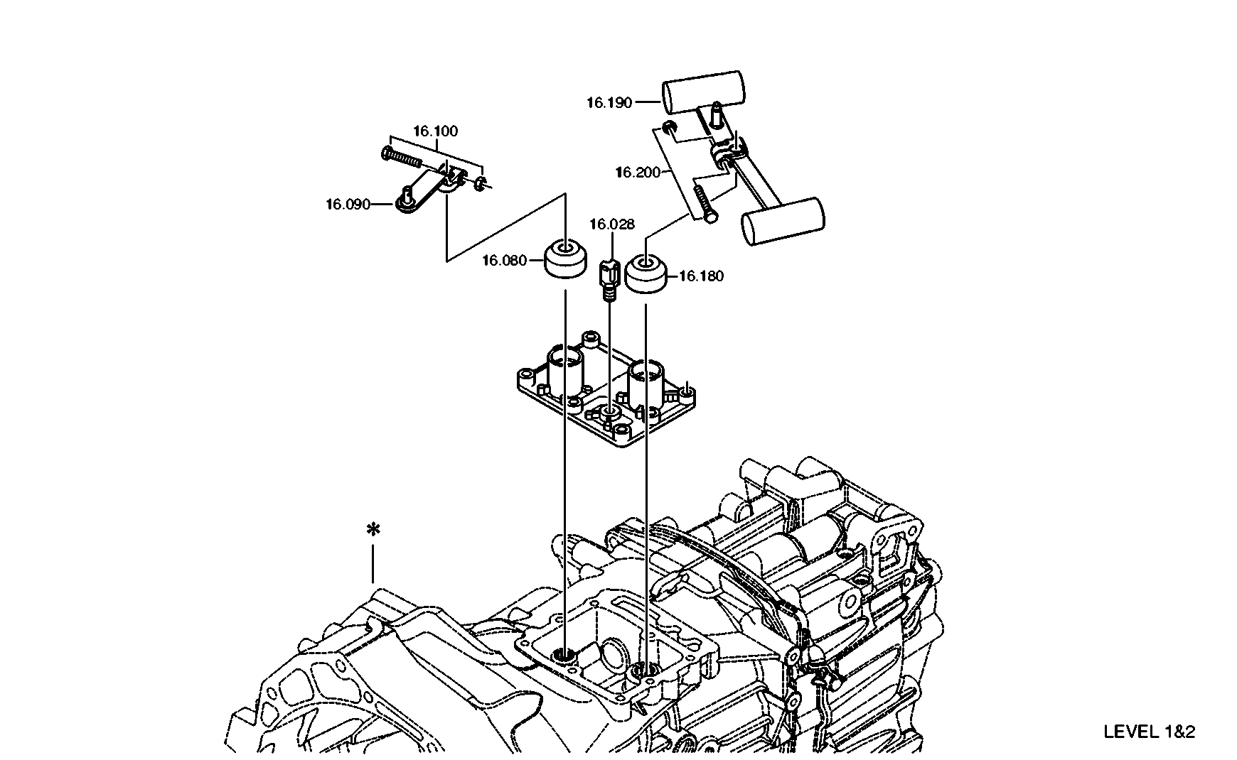 drawing for NISSAN MOTOR CO. 32897 - SHIFT LEVER (figure 1)