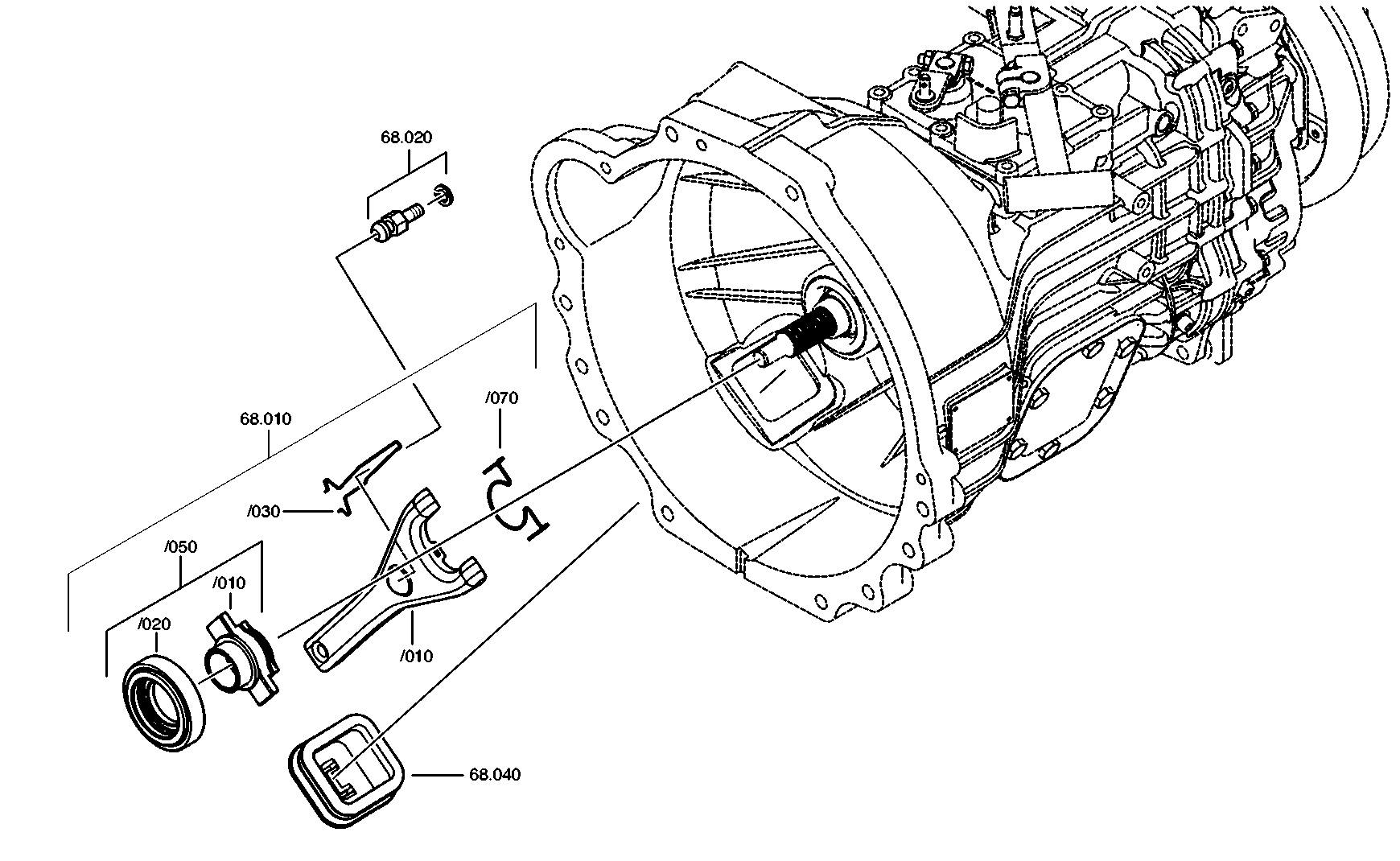 drawing for NISSAN MOTOR CO. 3051401T0A - FEDERHALTER (figure 2)