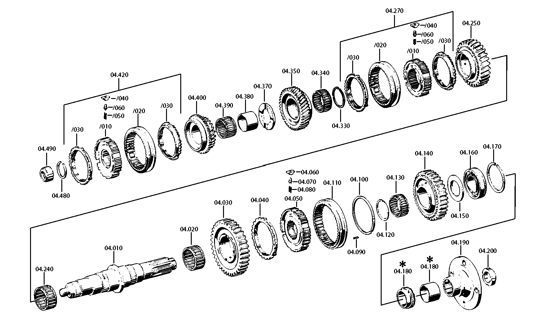 drawing for IVECO 08194063 - NEEDLE CAGE (figure 1)