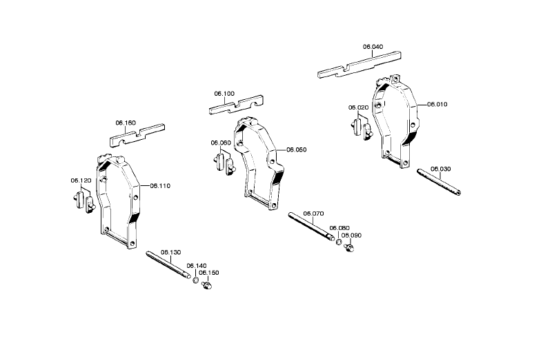 drawing for SOVAB 5001836836 - GEAR SHIFT FORK (figure 1)