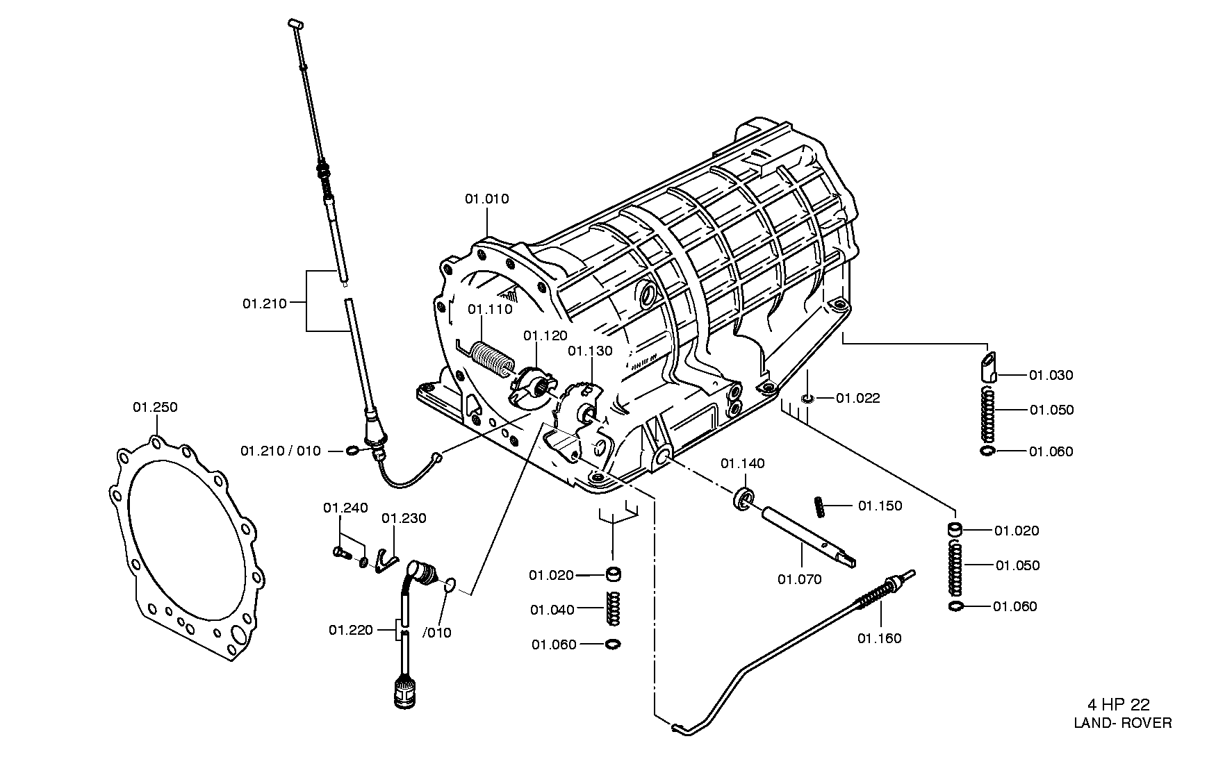 drawing for JAGUAR CARS LTD. RTC4281 - COMPR.SPRING (figure 1)