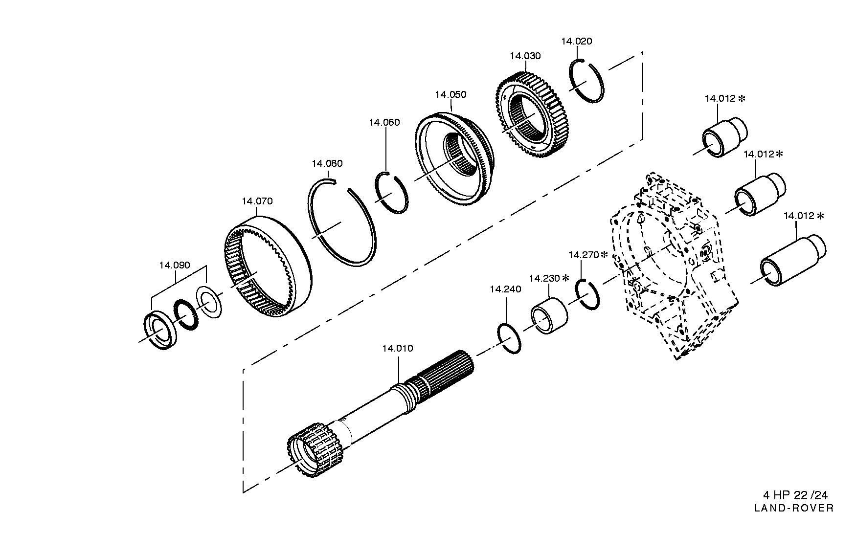 drawing for JAGUAR CARS LTD. RTC5194 - SNAP RING (figure 1)