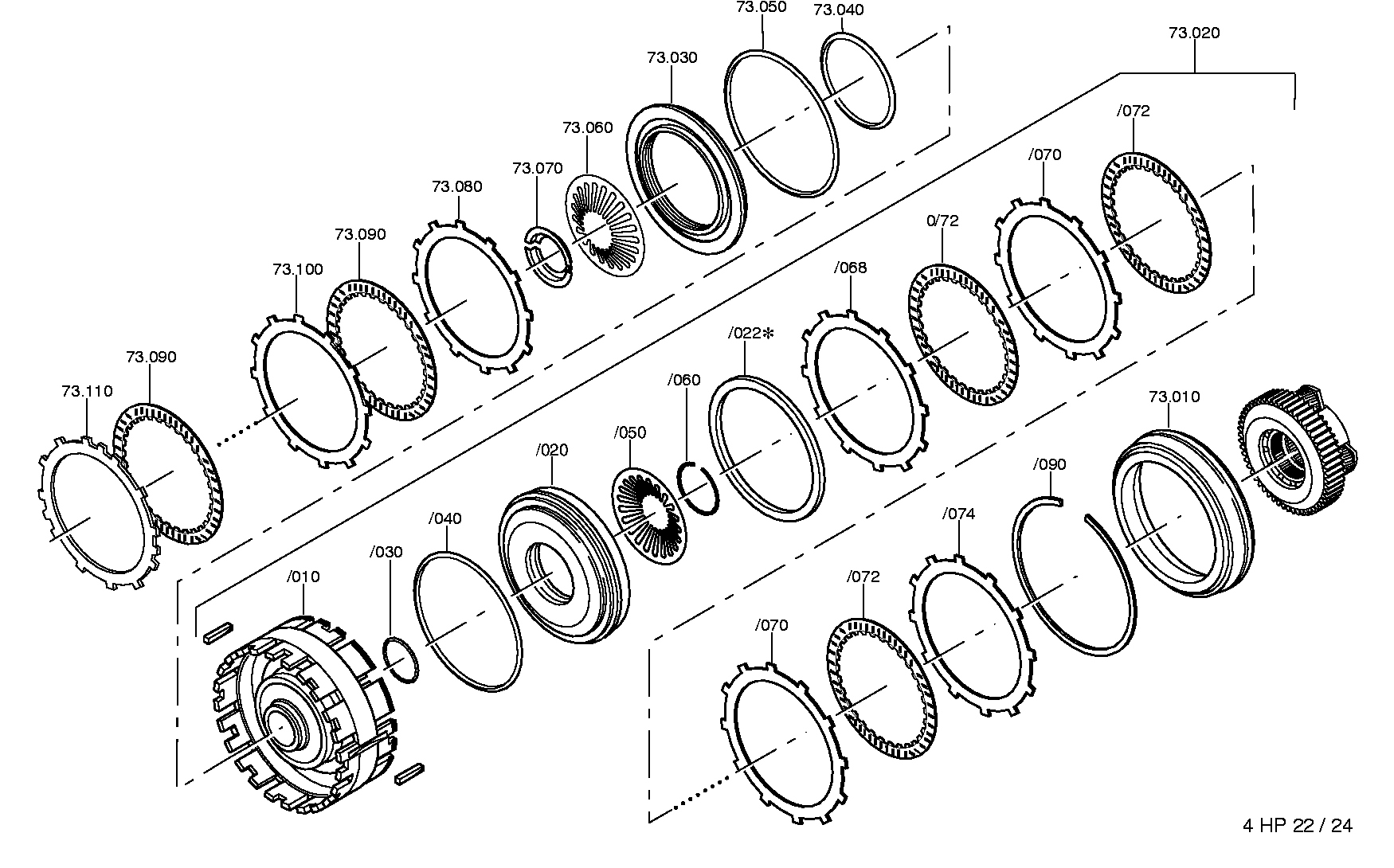 drawing for JAGUAR CARS LTD. 02JLM 10823 - OUTER CLUTCH DISC (figure 1)