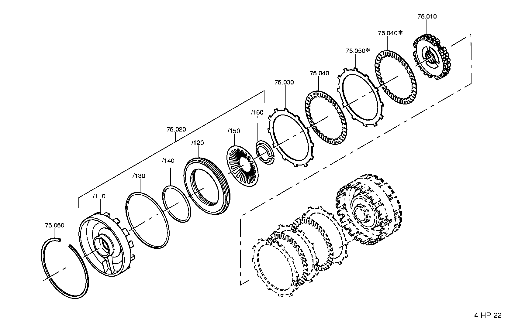 drawing for JAGUAR CARS LTD. RTC5178 - FREEWHEEL (figure 1)