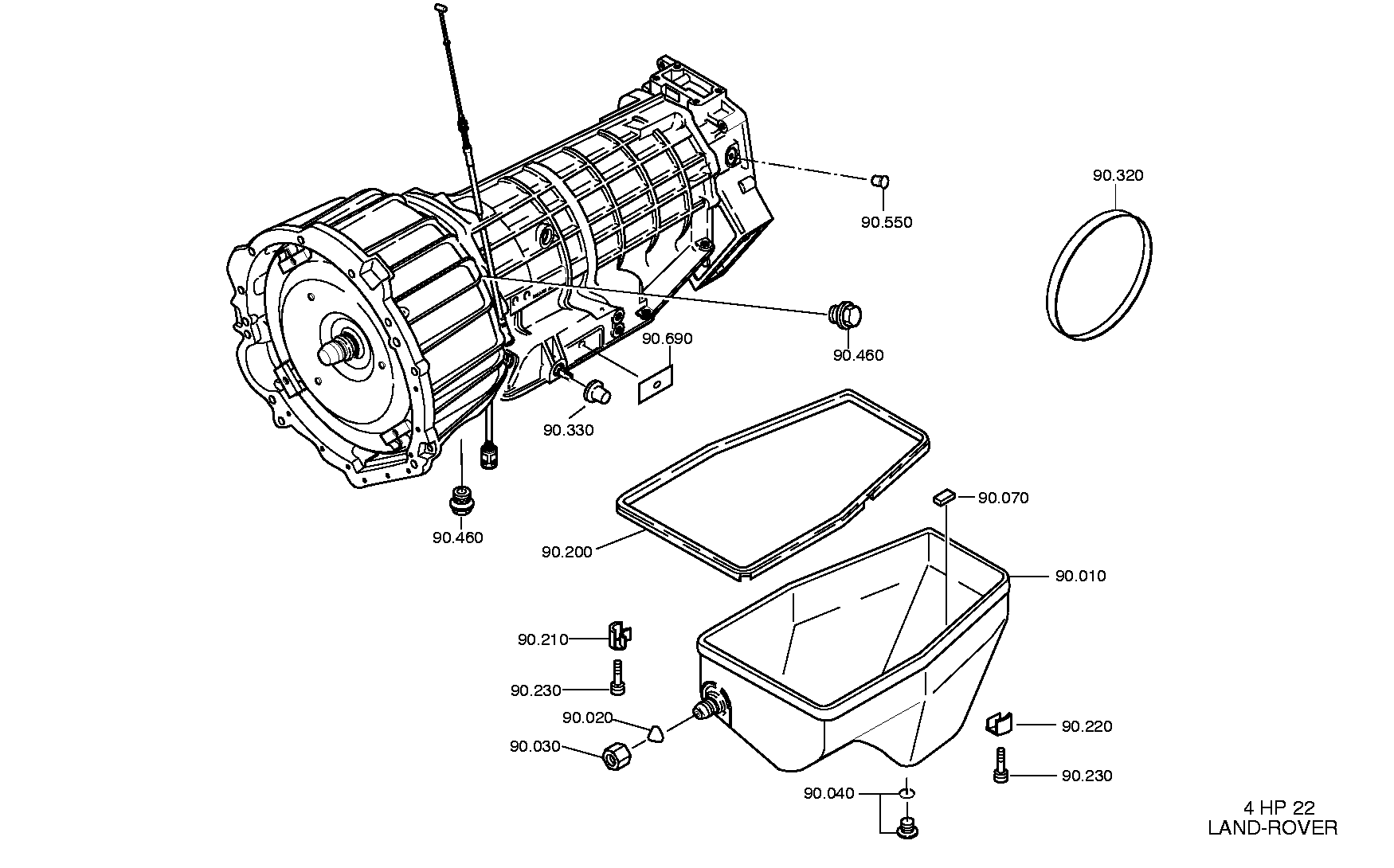 drawing for JAGUAR CARS LTD. 02JLM 10399 - HALTEWINKEL (figure 1)