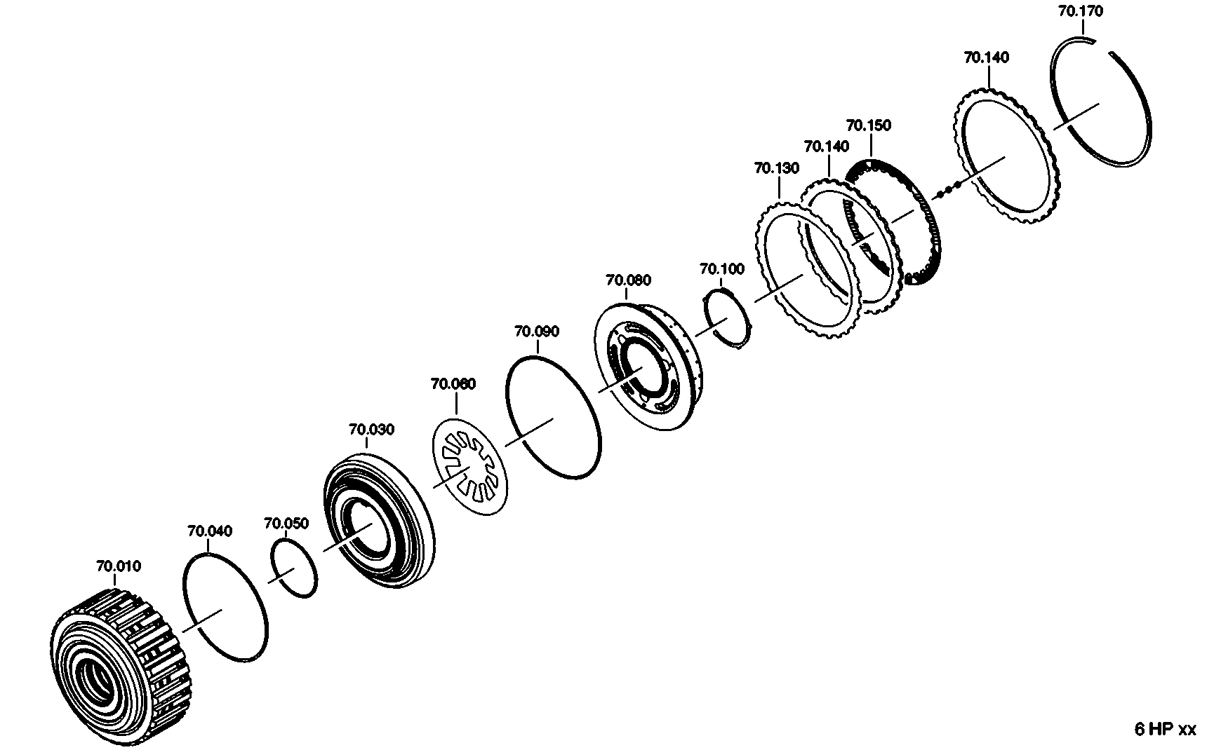 drawing for FORD MOTOR COMPANY 5L7Z 7C122C - SNAP RING (figure 2)