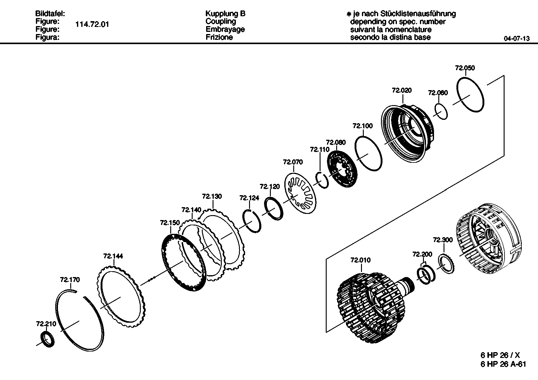 drawing for FORD MOTOR COMPANY 5L7Z 7B442H - O.CLUTCH DISC (figure 1)