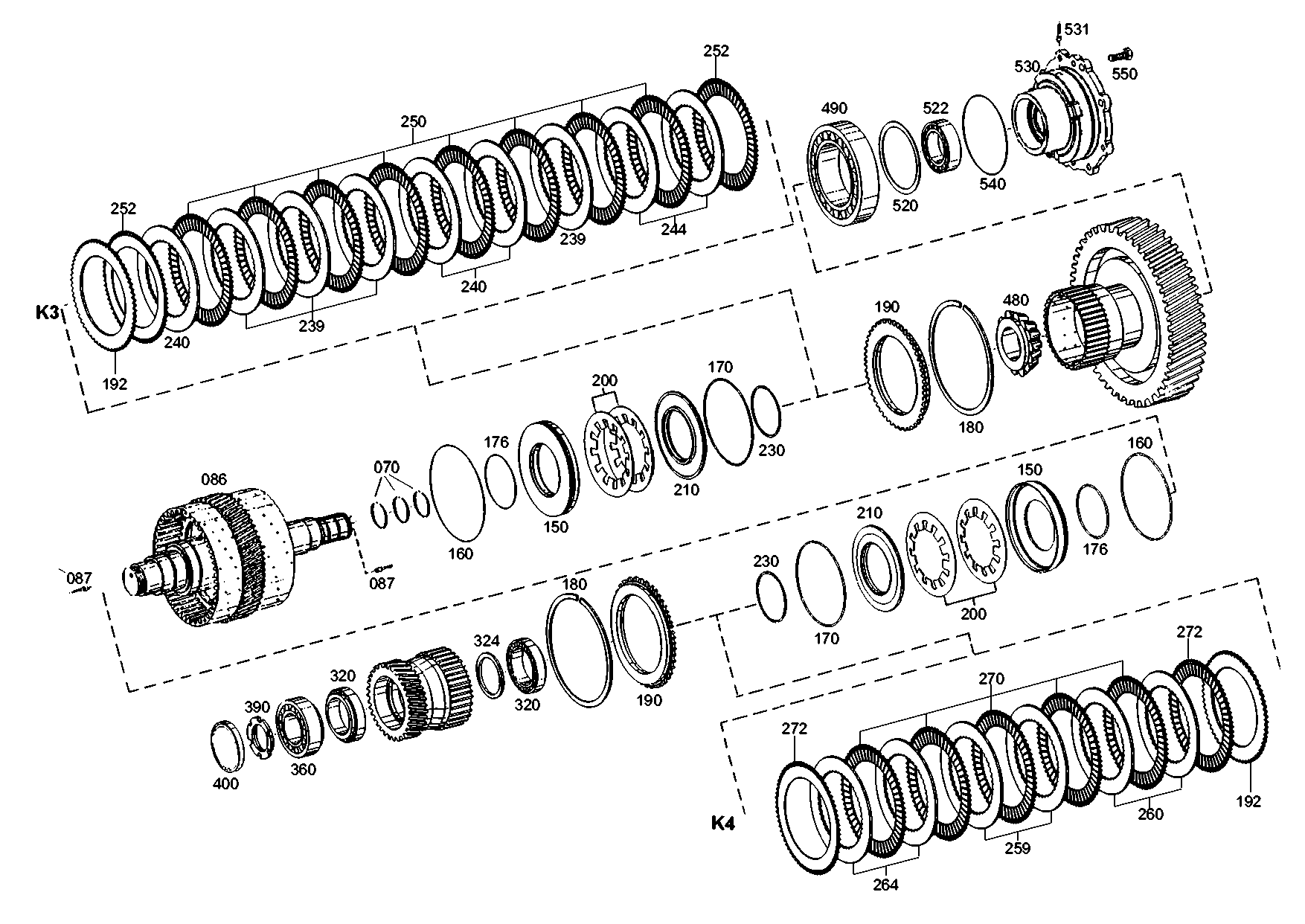 drawing for CASE CORPORATION 387179A1 - SNAP RING (figure 1)