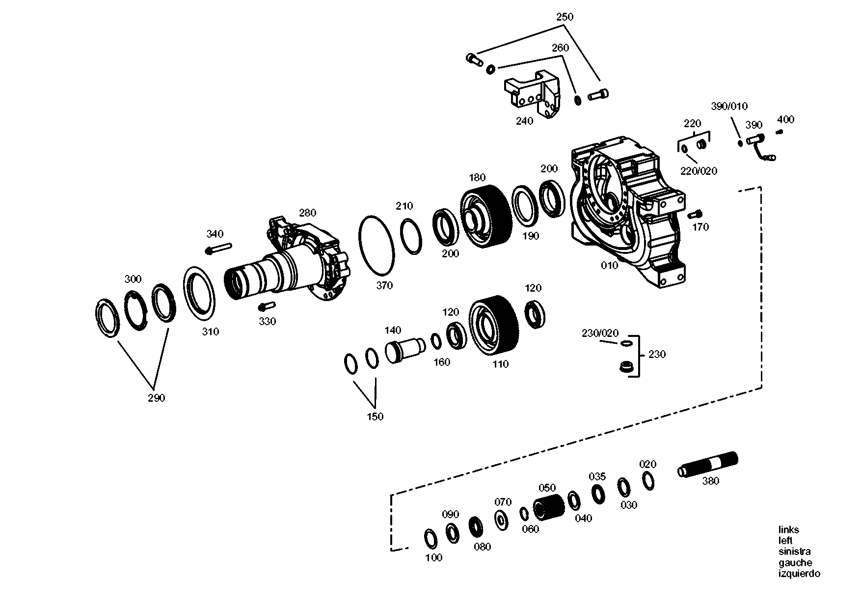 drawing for EVOBUS A0003520340 - CONSOLE (figure 1)