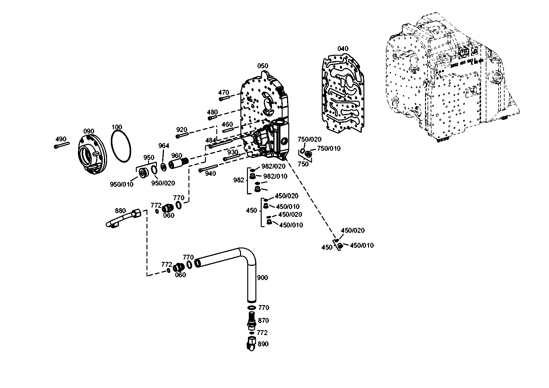 drawing for JOHN DEERE AL155632 - PUMP (figure 1)