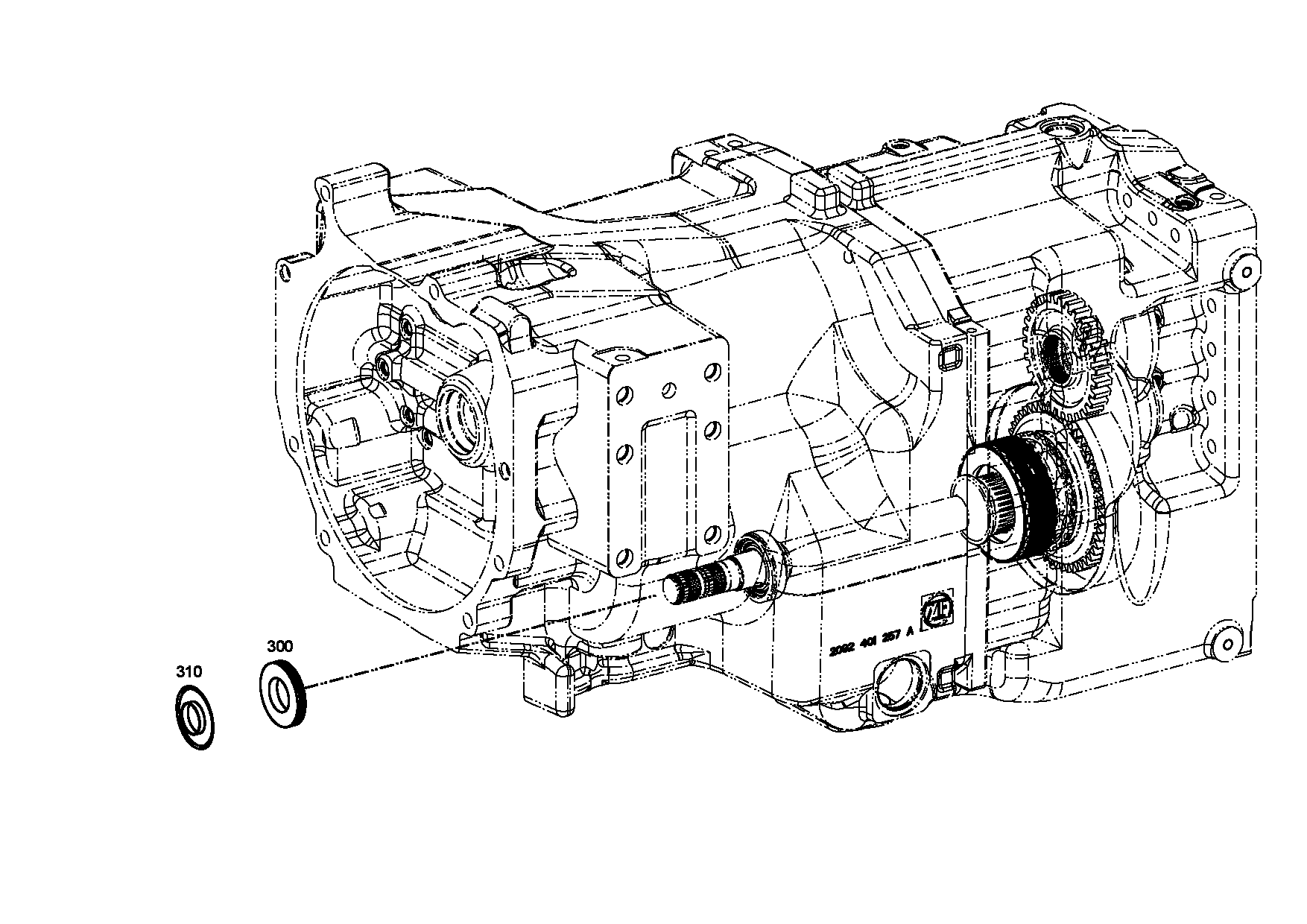 drawing for AGCO VKG3077 - R-RING (figure 2)