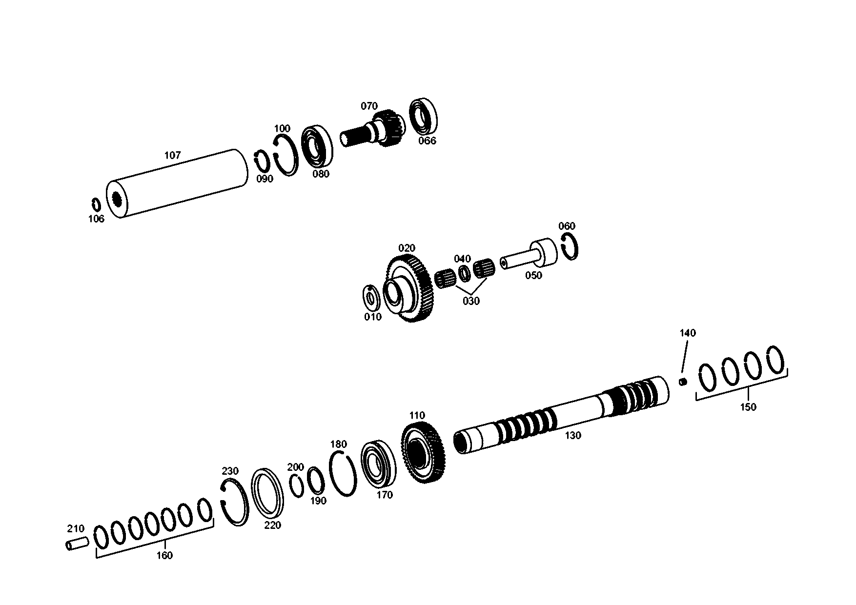drawing for JOHN DEERE L150844 - SNAP RING (figure 1)