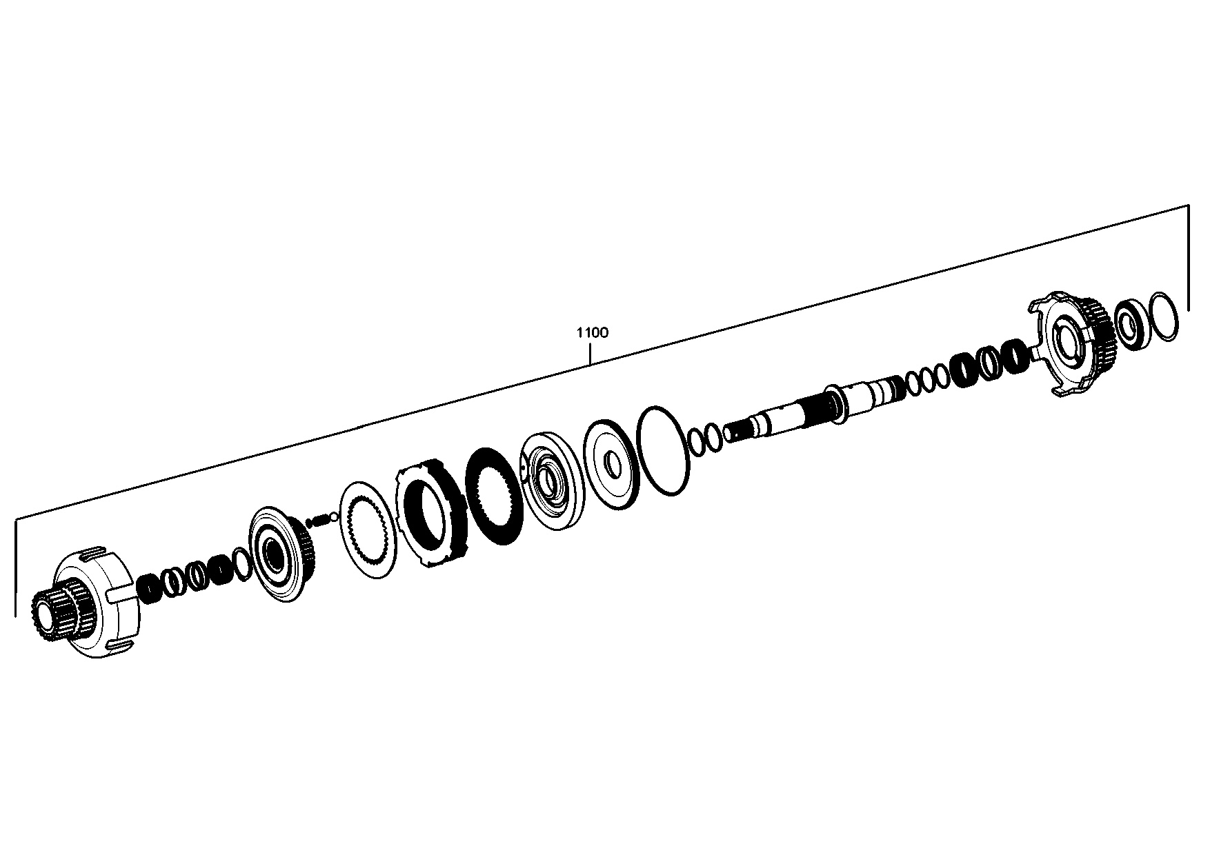 drawing for JOHN DEERE T246100 - RETAINING RING (figure 1)