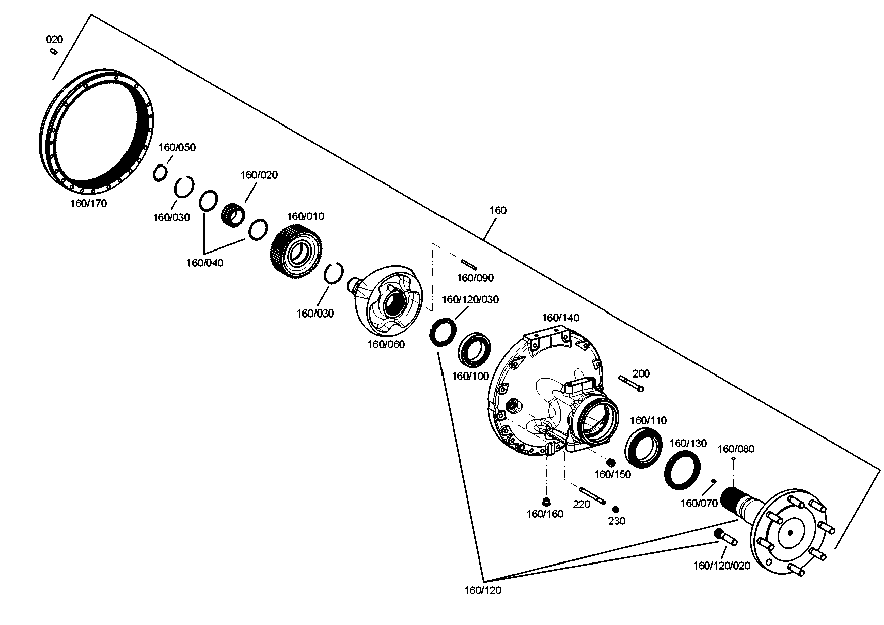 drawing for JOHN DEERE 40M7066 - RETAINING RING (figure 2)