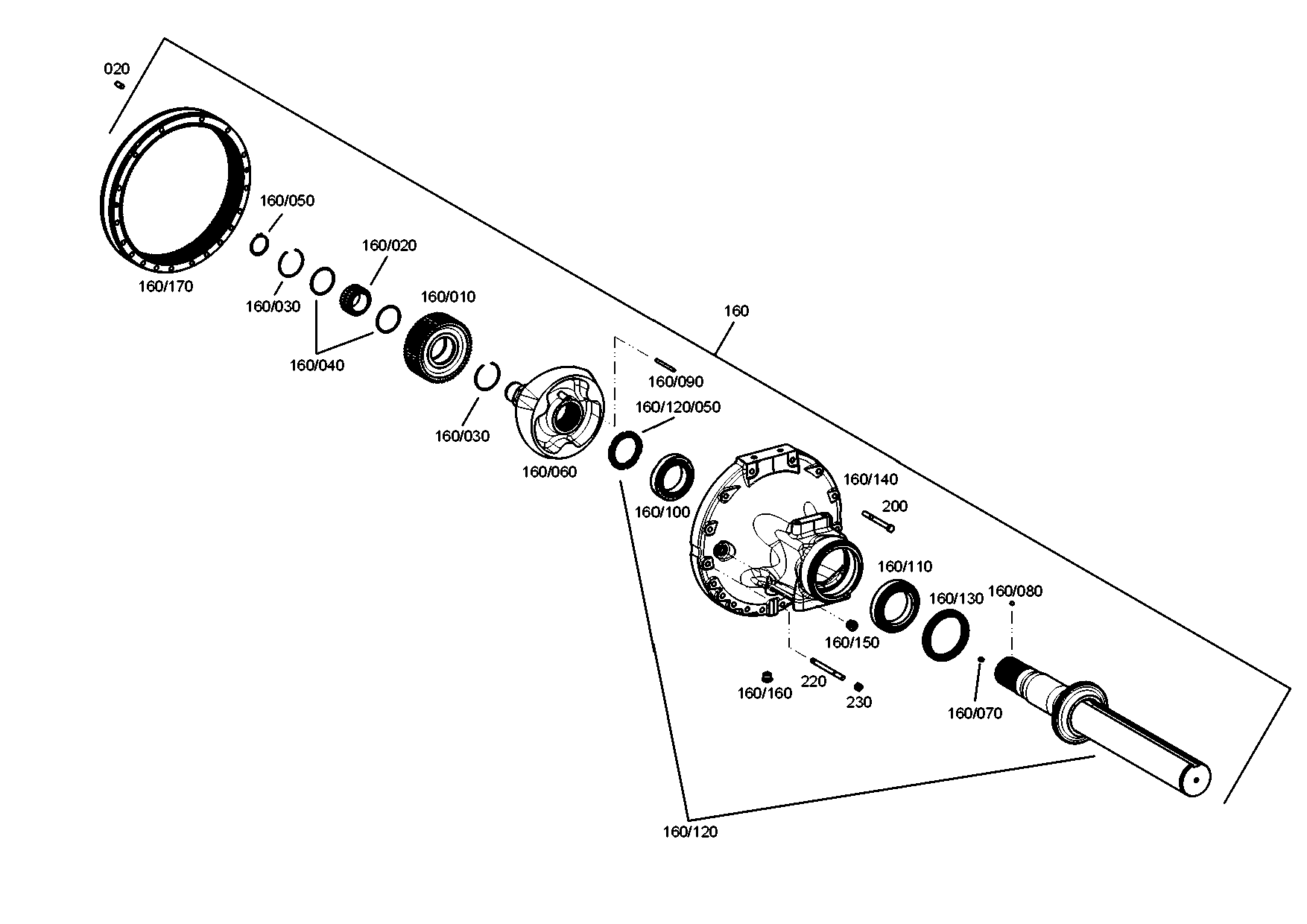 drawing for CNH NEW HOLLAND 550/41312 - RETAINING RING (figure 3)