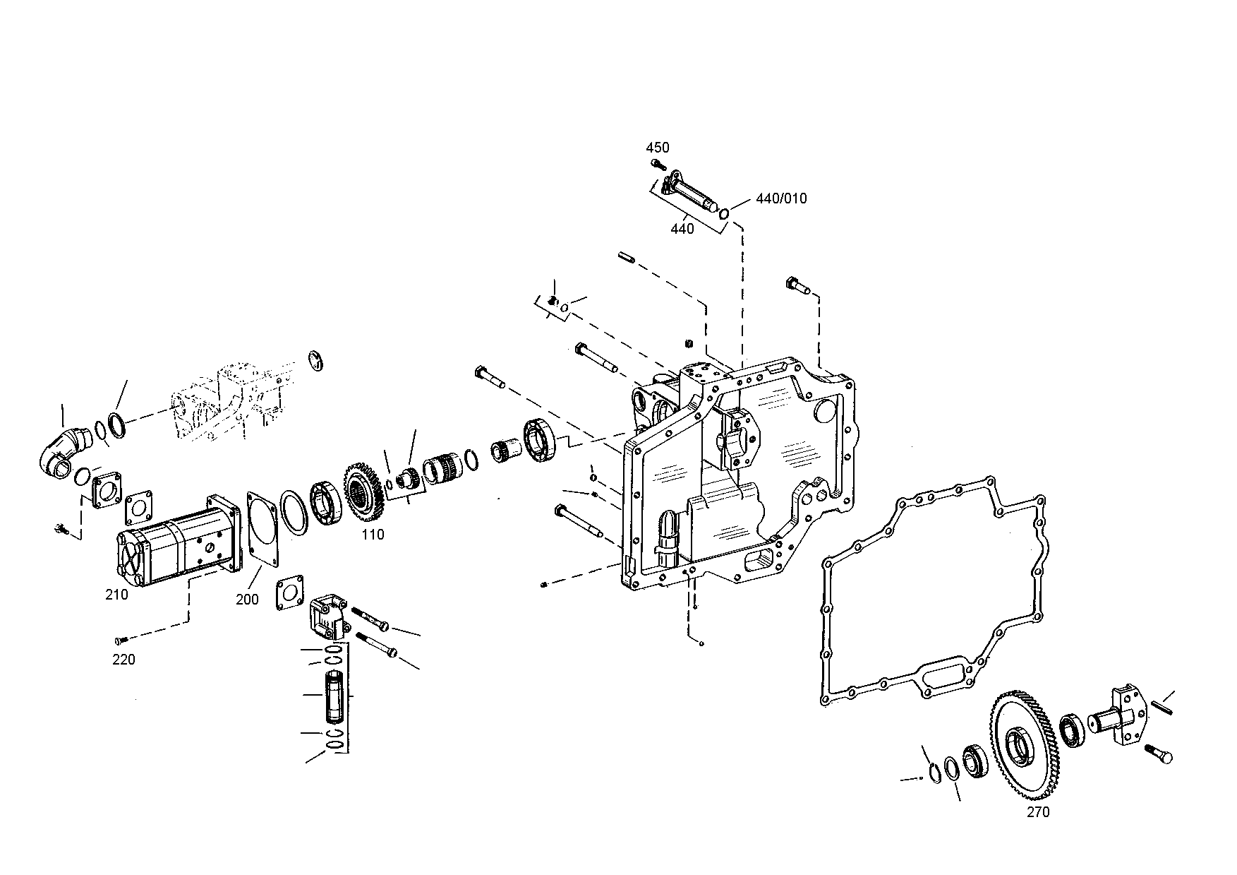 drawing for AGCO V35003000 - PUMP (figure 1)