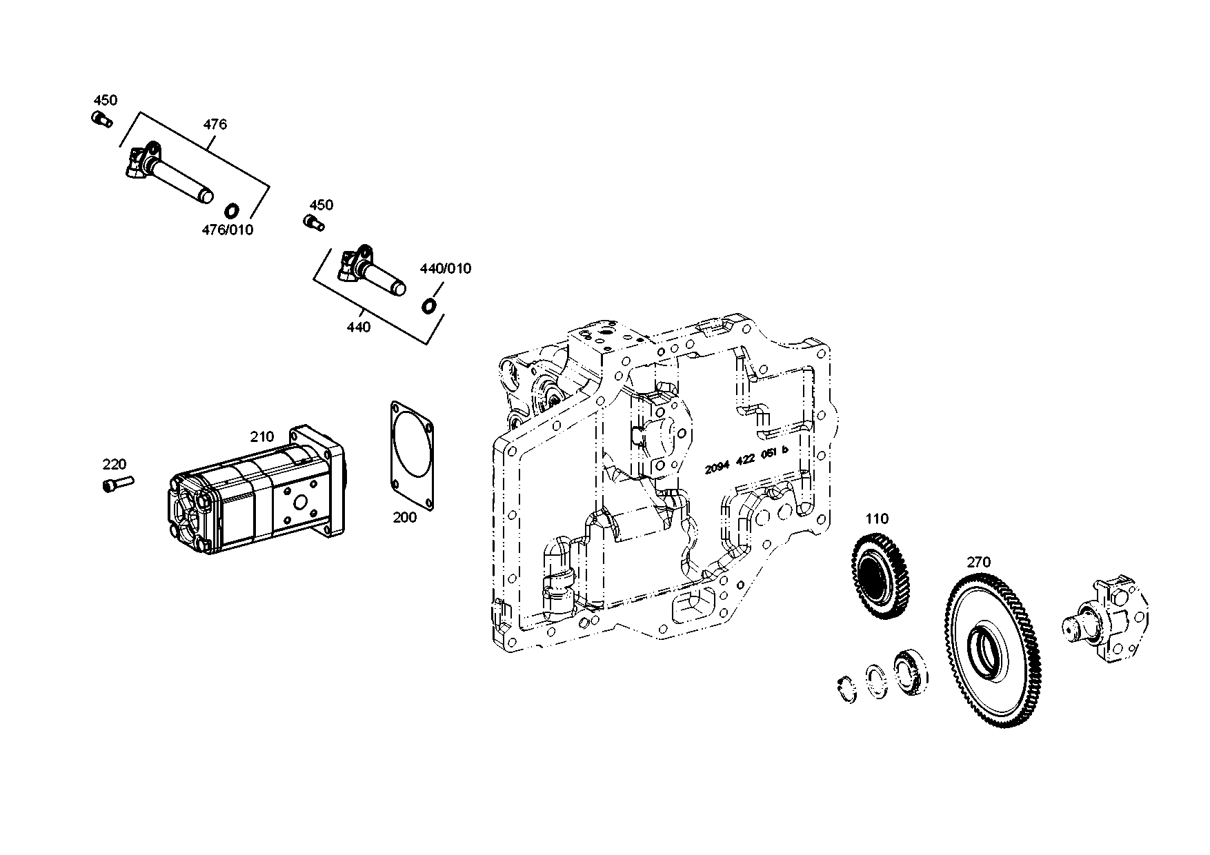 drawing for AGCO V35003000 - PUMP (figure 3)