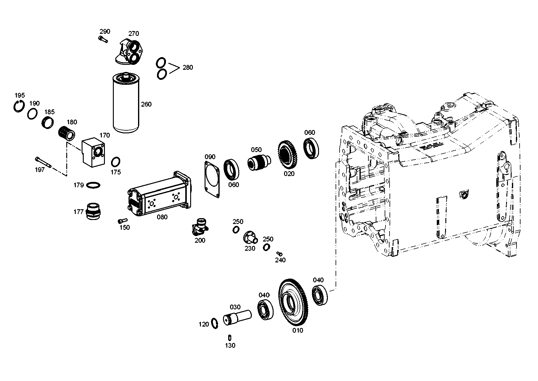 drawing for TEREX EQUIPMENT LIMITED 97932773 - EXCHANGE FILTER (figure 1)