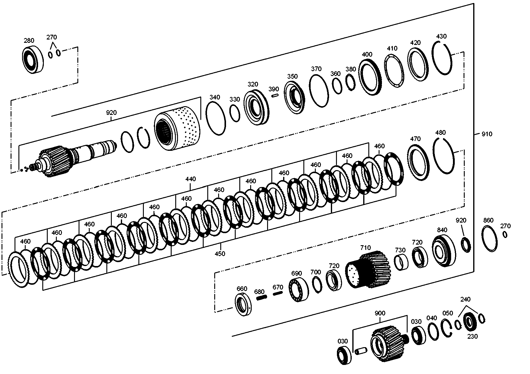 drawing for CLAAS CSE 05017230 - TA.ROLLER BEARING (figure 1)