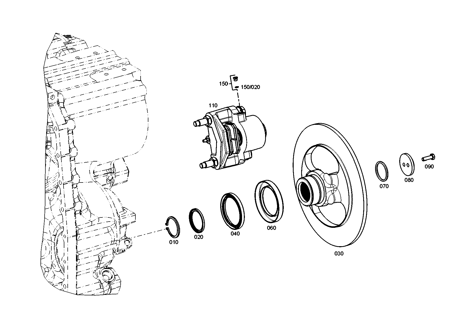 drawing for SCHOPF MASCHINENBAU GMBH 109003 - BRAKE LINING KIT (figure 1)
