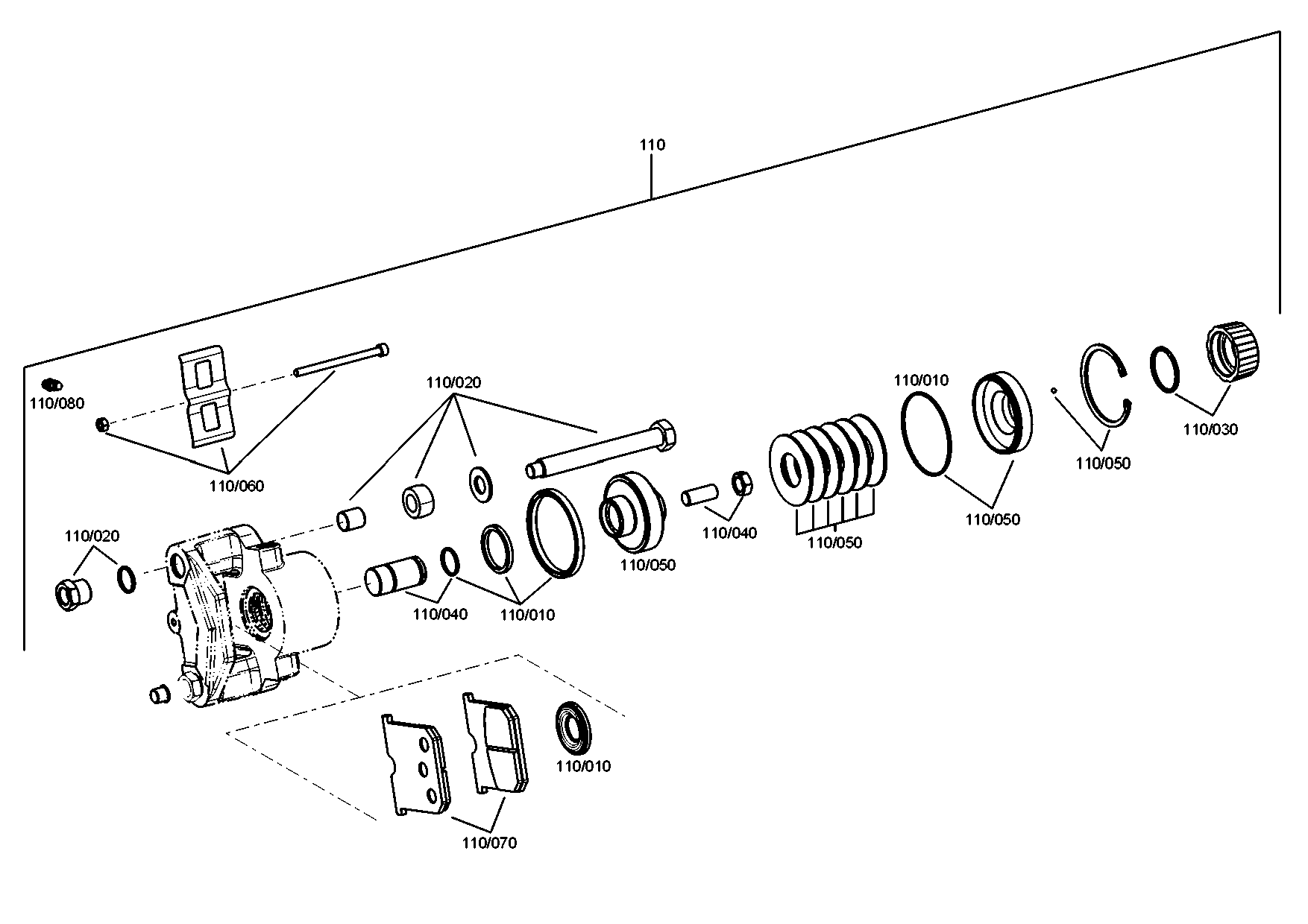 drawing for SCHOPF MASCHINENBAU GMBH 109003 - BRAKE LINING KIT (figure 2)