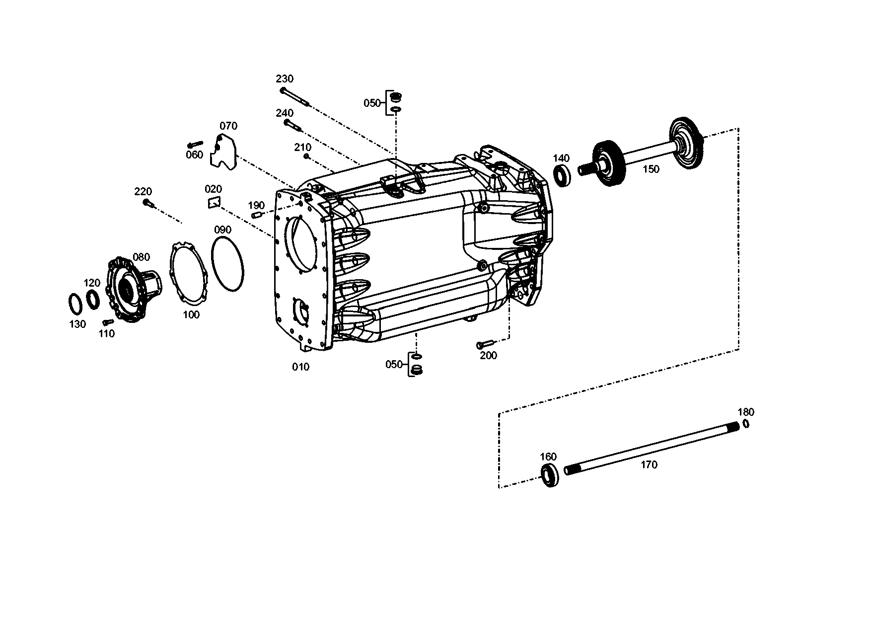 drawing for CNH NEW HOLLAND 0.900.1218.8 - TRANSMISSION HOUSING (figure 1)
