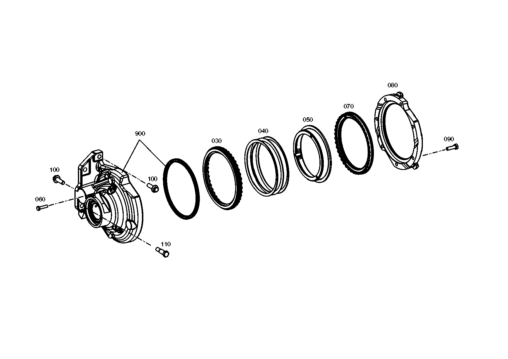 drawing for SAME DEUTZ FAHR (SDF) 0.900.1251.3 - CLUTCH RING (figure 2)