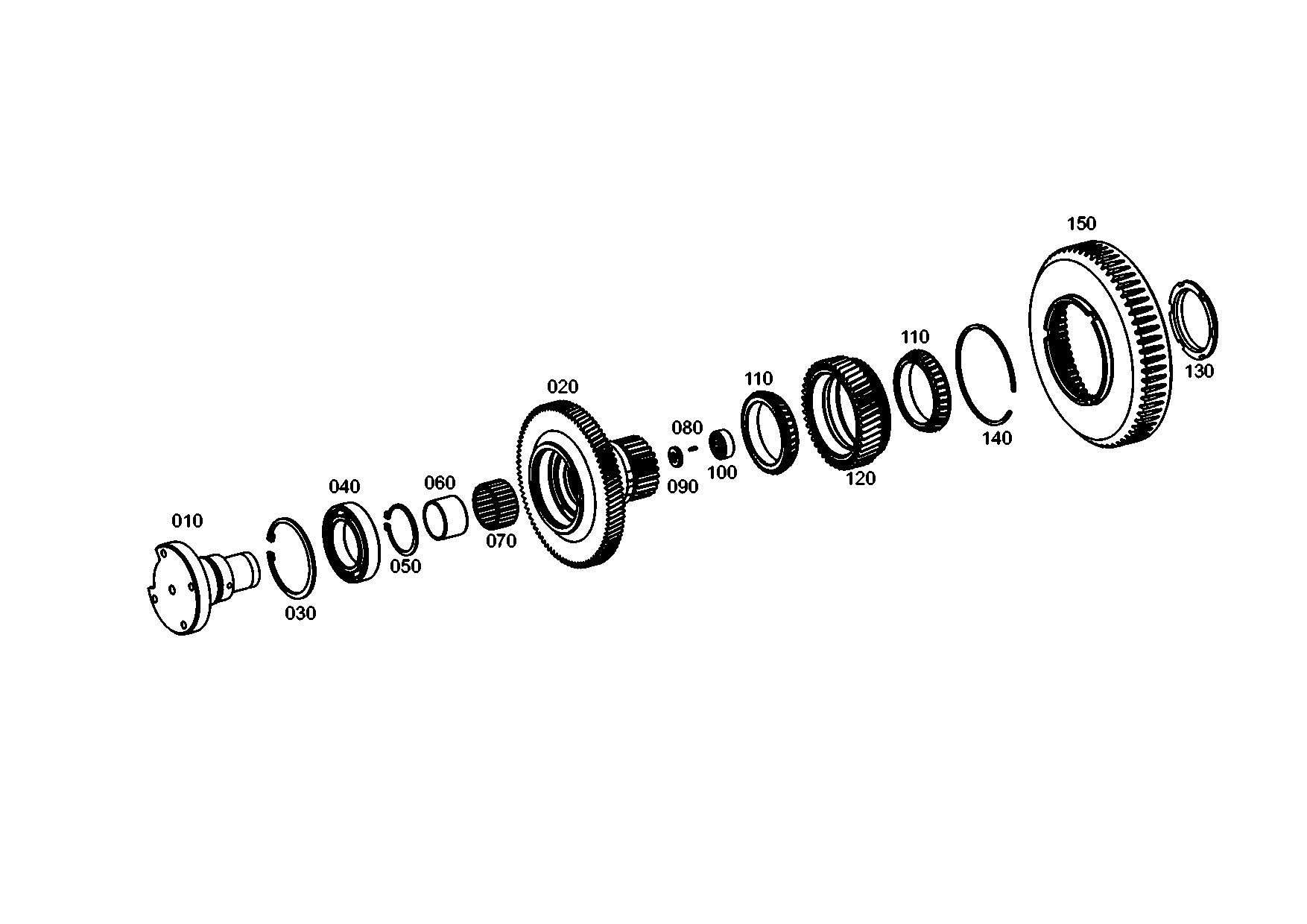 drawing for RENAULT 11364490 - SNAP RING (figure 2)