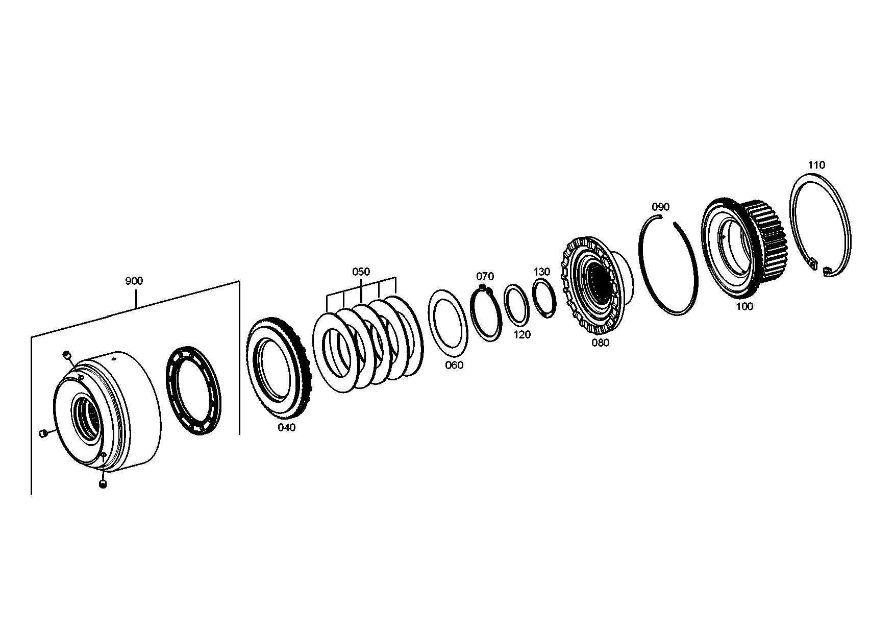 drawing for SAME DEUTZ FAHR (SDF) 0.900.1249.2 - RETAINING RING (figure 2)