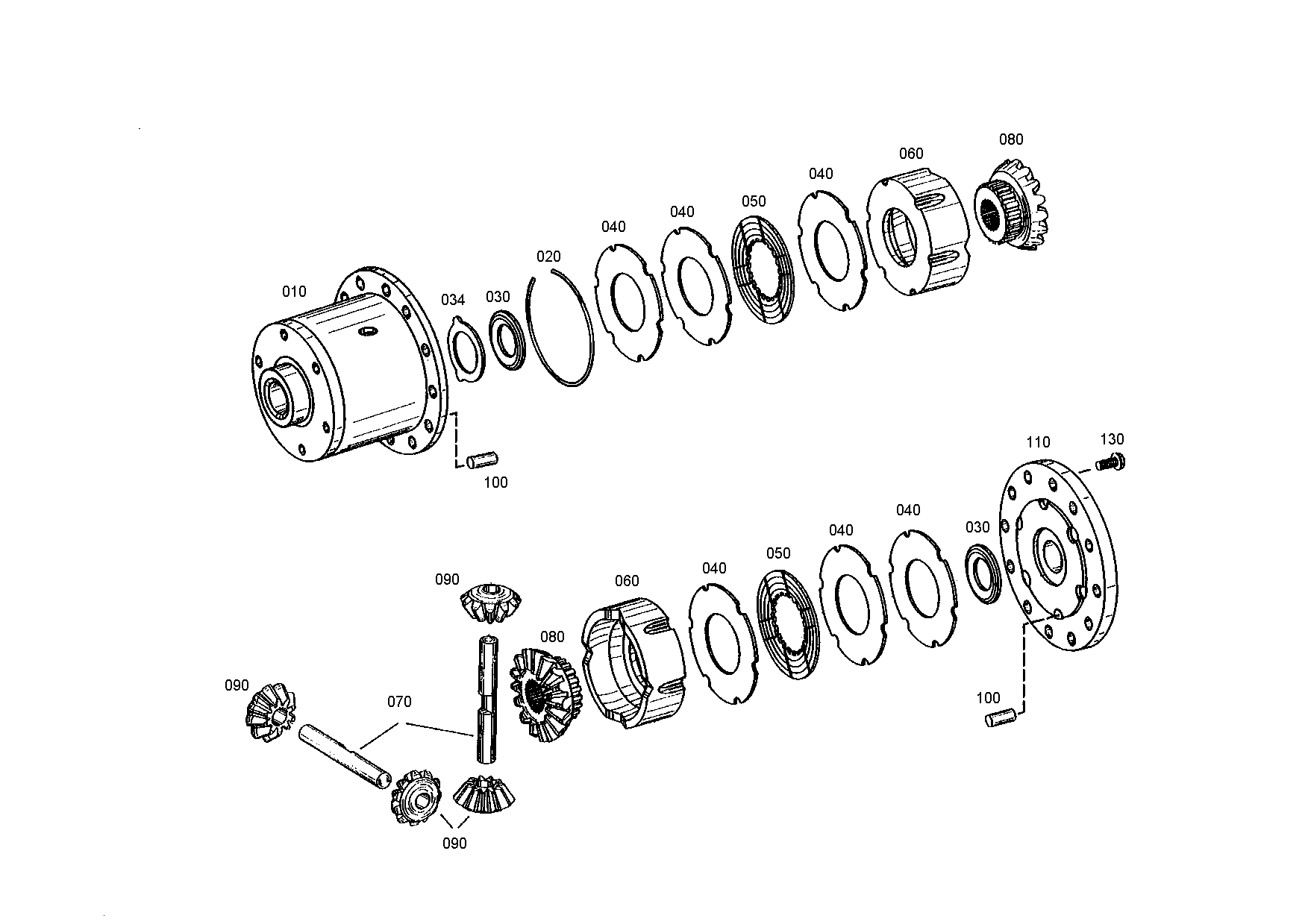drawing for FIKENTSCHER GMBH 5005390 - DIFFERENTIAL AXLE (figure 1)