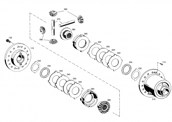 drawing for ATLAS-COPCO-DOMINE 8131705 - DIFFERENTIAL AXLE (figure 1)