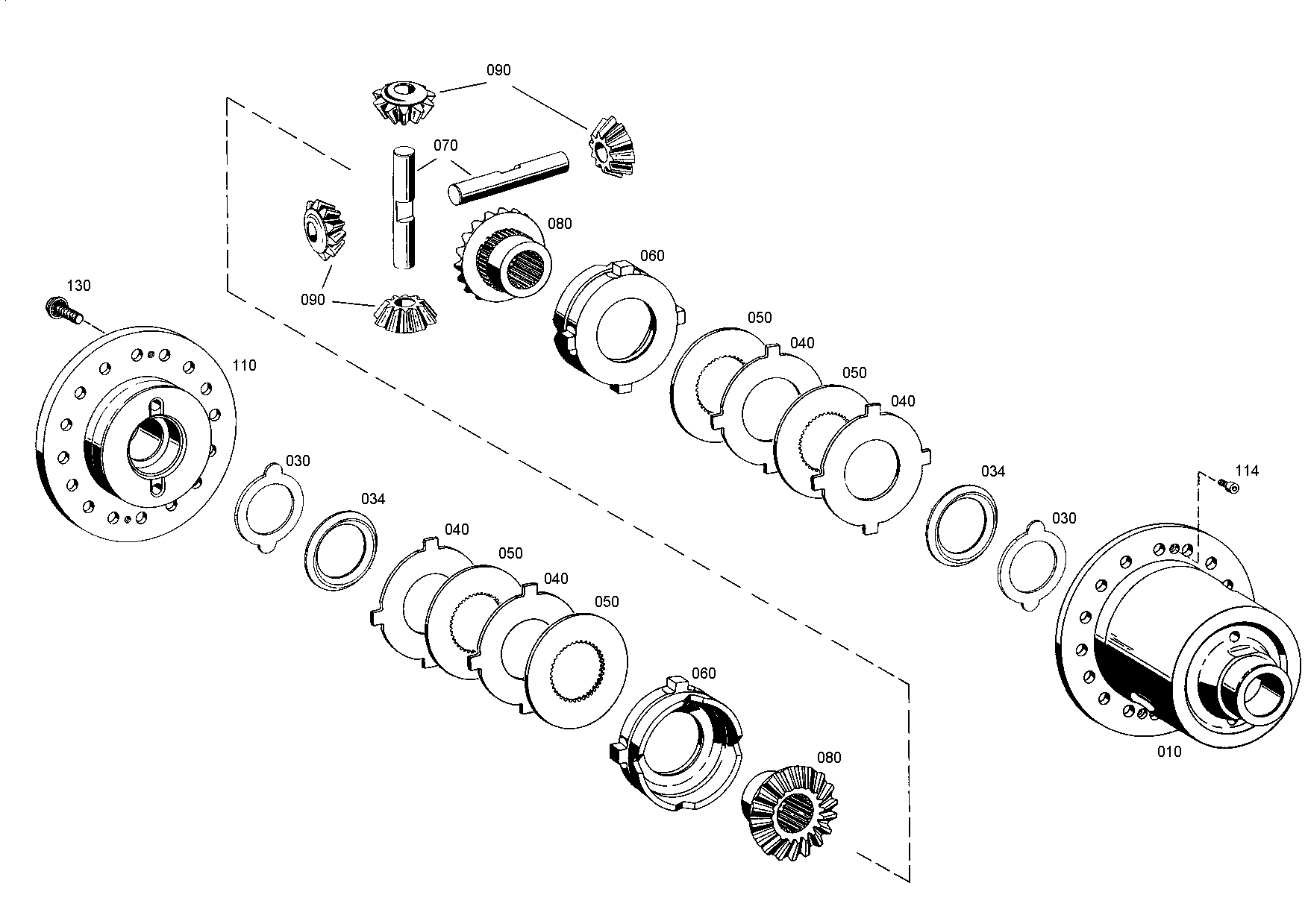 drawing for ATLAS-COPCO-DOMINE 8131705 - DIFFERENTIAL AXLE (figure 2)