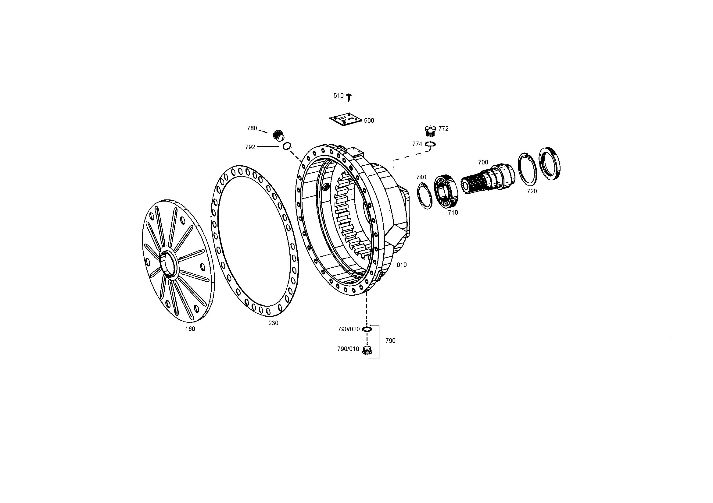 drawing for TEREX EQUIPMENT LIMITED 8000476 - RETAINING RING (figure 2)