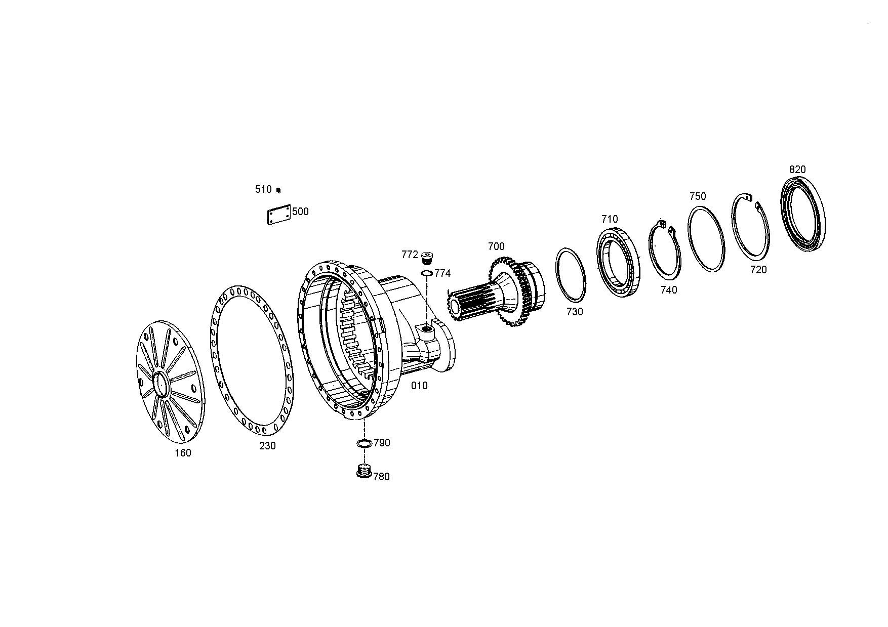 drawing for LIEBHERR GMBH 050043305 - SHAFT SEAL (figure 1)