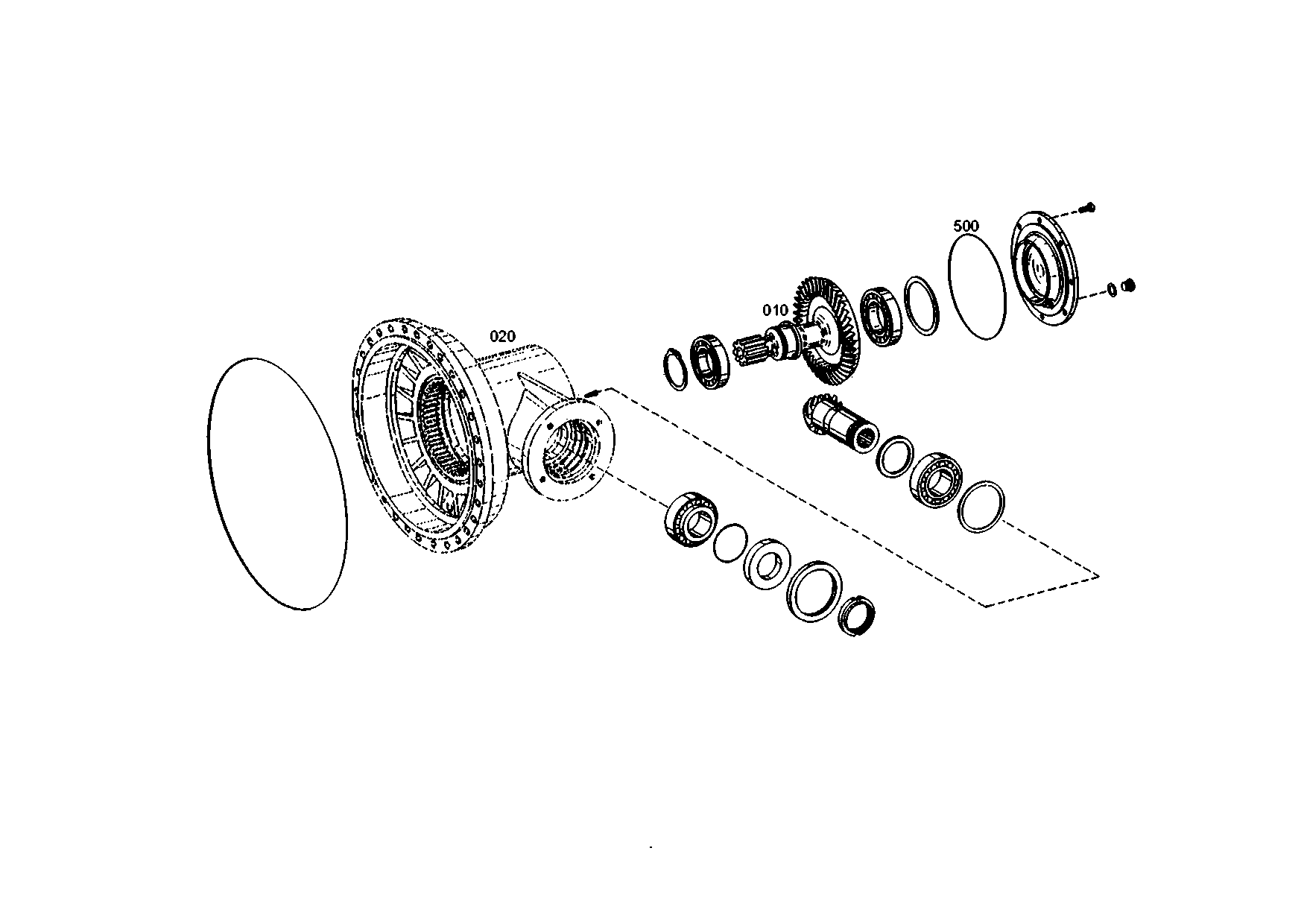 drawing for EVOBUS 89199354824 - TAPER ROLLER BEARING (figure 1)