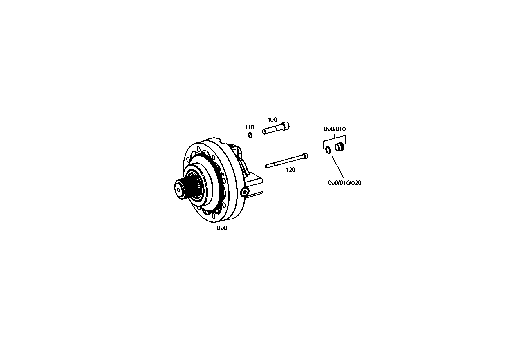 drawing for STETTER 98353975 - HYDRAULIC MOTOR (figure 1)